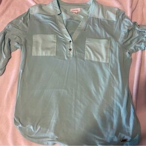 Calvin Klein Women's Aqua Blouse